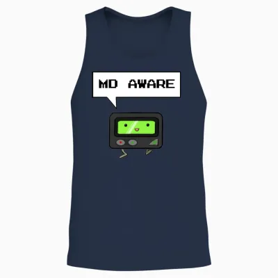 Md Aware Unisex Tank Top - Navy