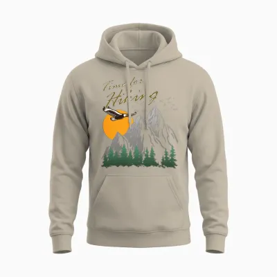 Hiking Hike Time for Hiking Vintage Unisex Hoodie - Sand