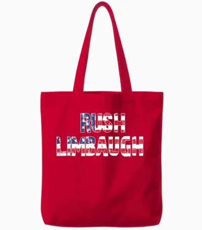 Rush Limbaugh Rip 1951-2021 Tote Bags - Red