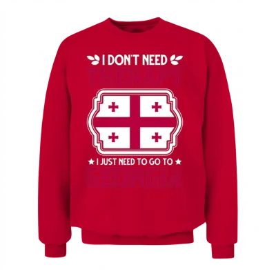Georgia Therapy Vacation Tbilisi Gift Unisex Sweatshirt - Red