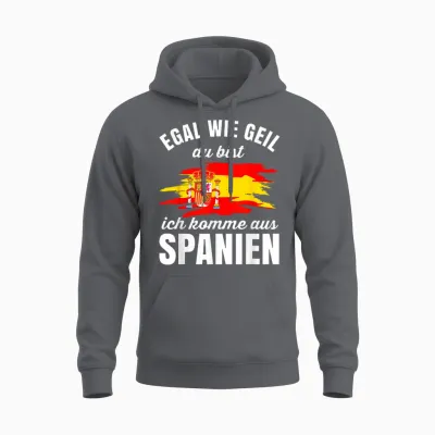 Spanien Tshirt Damen Madrid Spain Espanol Herren Barcelona Unisex Hoodie - Charcoal