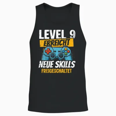 9. Geburtstag Jungen Video Gamer Level 9 Erreicht Unisex Tank Top - Black