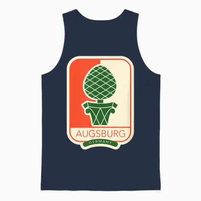 Augsburg – Germany T-Shirt, Black Unisex Tank Top - Navy
