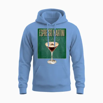 Espresso Martini Social Club | Kaffee Cocktail Cafe Bar Team Unisex Hoodie - Carolina Blue