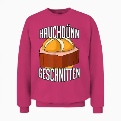 Leberkäse Brötchen Hauchdünn Geschnitten Unisex Sweatshirt - Heliconia