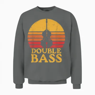 Double Bass Retro Unisex Sweatshirt - Graphite Heather