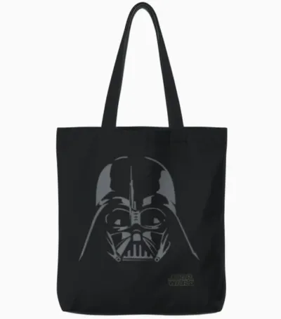 Star Wars Darth Vader Simple Helmet T-Shirt, Black Tote Bags - Black