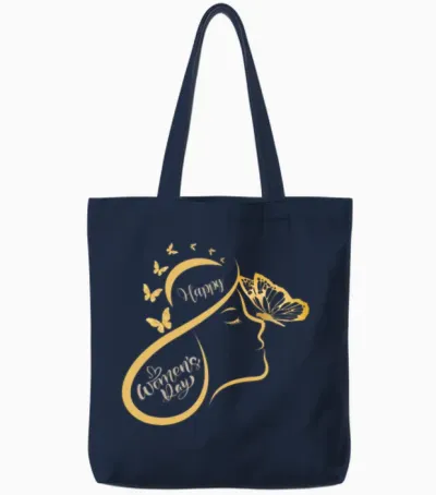 March 8 Shirt, Women's History Month Shirt, Tote Bags - Navy