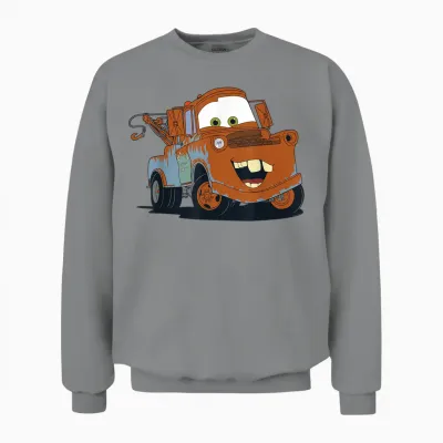 Disney and Pixar's Cars Mater Tow Truck Big Pic Costume Unisex Sweatshirt - Sport Grey