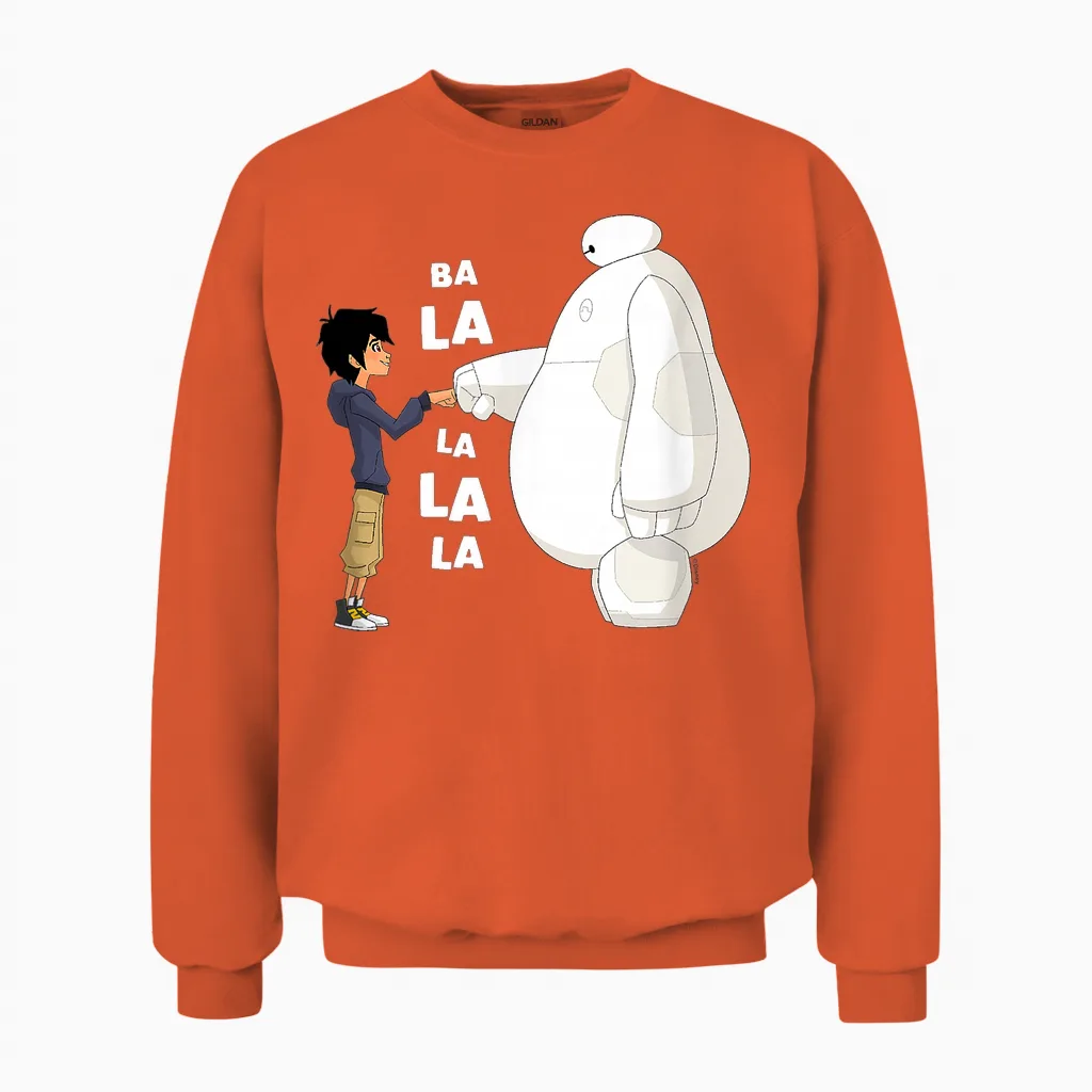 Big Hero 6 - Fist Bump Ba La La La La Unisex Sweatshirt in Orange