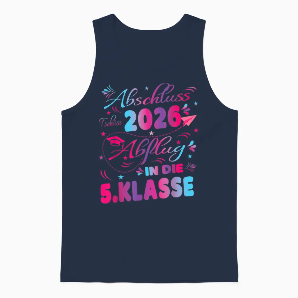 Abschluss Grundschule 2026 Einschulung 5.klasse Mädchen Unisex Tank Top in Navy