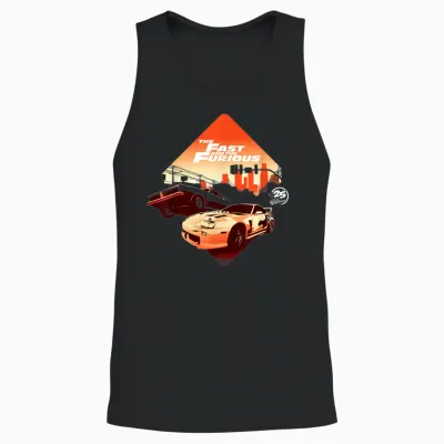 Fast & Furious 25th Anniversary Skyline Unisex Tank Top - Black