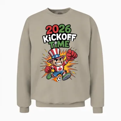 World 2026 Kickoff Time Unisex Sweatshirt - Sand