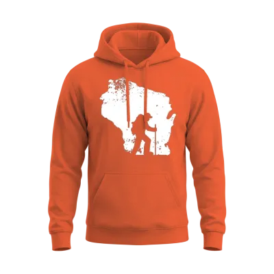 Wisconsin�hiker Shirt Love Mountain Hiking Unisex Hoodie - Orange