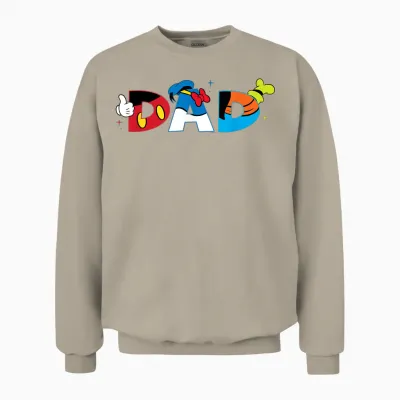 Disney Mickey Mouse and Friends Dad Father’s Day Birthday Unisex Sweatshirt - Sand