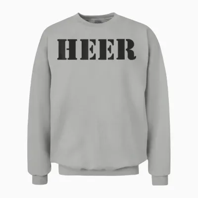 Schwarzer Schriftzug Heer Bundeswehr Bundesheer Armee Unisex Sweatshirt - Ash