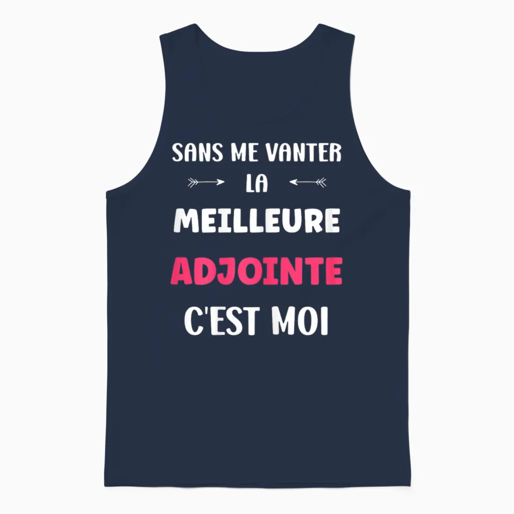 Citation Adjointe Humour Je Suis La Meilleure Adjointe Unisex Tank Top in Navy