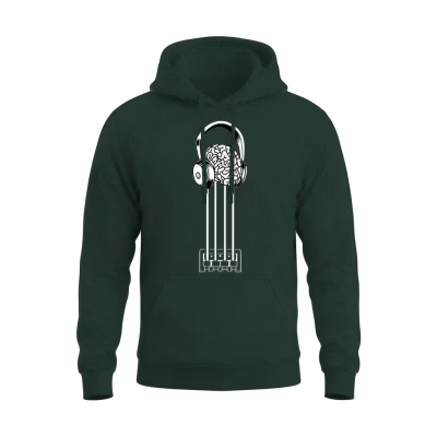 Brained Bass Guitar Unisex Hoodie - Forest