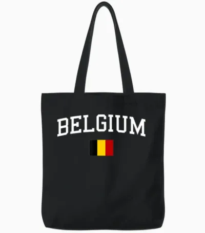 Belgian Flag Men Women Children Belgium Tote Bags - Black