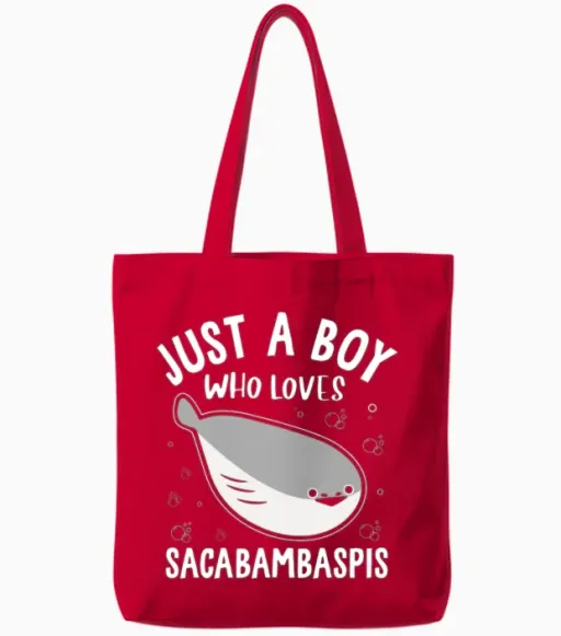 Funny Fish Meme Tote Bags - Red