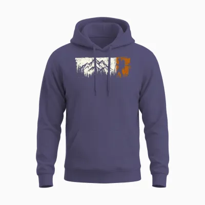 Mountain Vista Hiker Duo Unisex Hoodie - Heather Sport Dark Navy