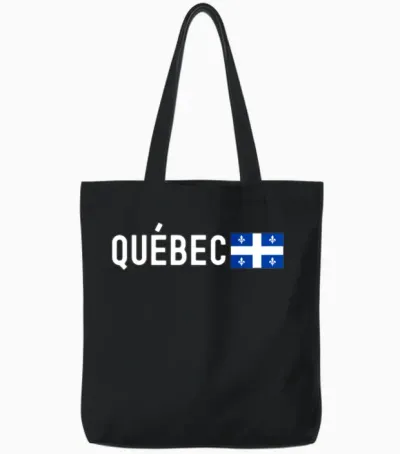 Drapeau Du Québec | Provinces & Territores Du Cana Tote Bags - Black