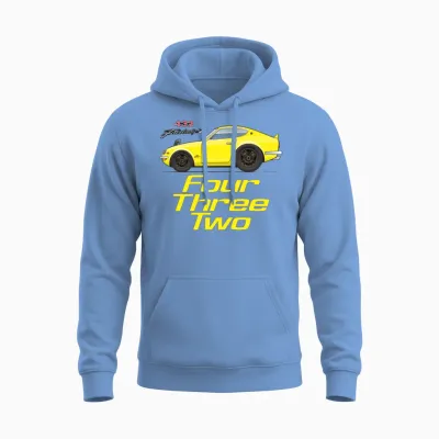 Four Yellow Unisex Hoodie - Carolina Blue