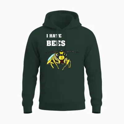 Funny Wasp Shirt I Hate Bees Unisex Hoodie - Forest
