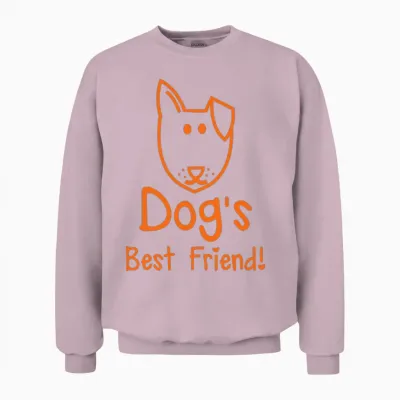 Dog's Best Friend! Perfect for Pet Owner Unisex Sweatshirt - Light Pink
