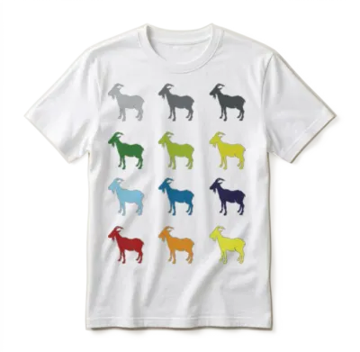 Neon Pop Art Retro Goat Animal Gift Idea Unisex T-Shirt - White
