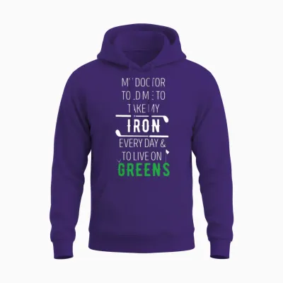 Golf Live on Greens Golfer Unisex Hoodie - Purple
