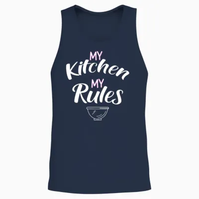 My Kitchen My Rules Bakers Cooking Unisex Tank Top - Navy