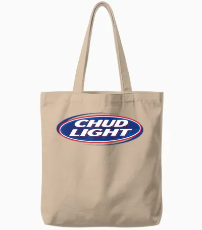 Chud Light Funny Parody Beer Style Humor Tote Bags - Natural