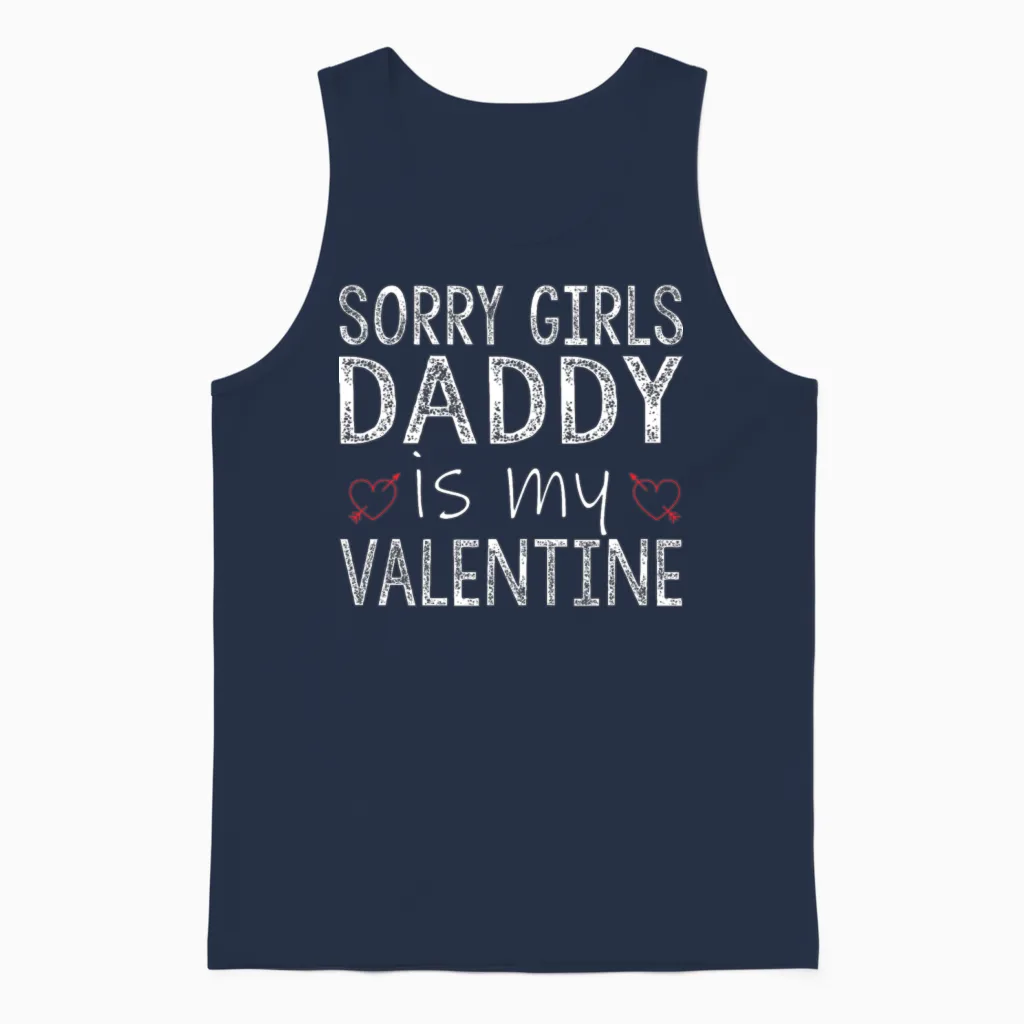 Valentines Day, Valentine Retro Unisex Tank Top in Navy