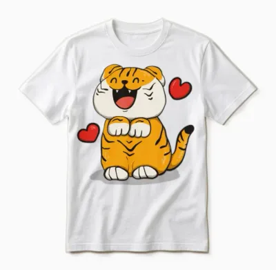 Tiger Funny Unisex T-Shirt - White