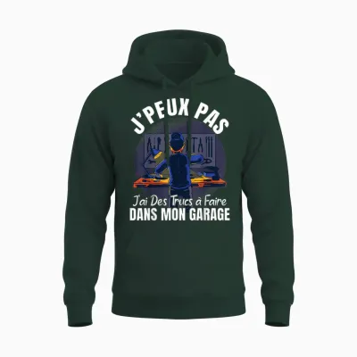 Papa Bricoleur Humour J'peux Pas Cadeau Garage T-Shirt, Black, S Unisex Hoodie - Forest