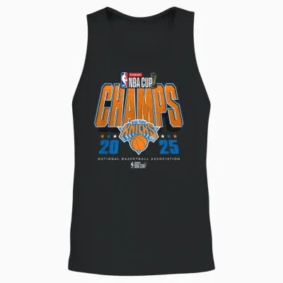 Nba Official Emirates Cup 2025 Champs New York Knicks Unisex Tank Top - Black