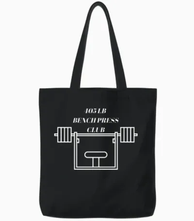 405 Lb Bench Press Club Tote Bags - Black