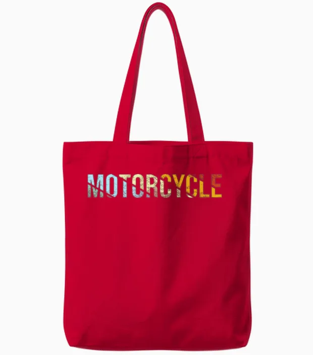 Motorcycle Retro Motorcycles Gift Tote Bags in Red