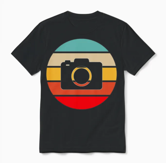 Photography Retro Unisex T-Shirt in Black