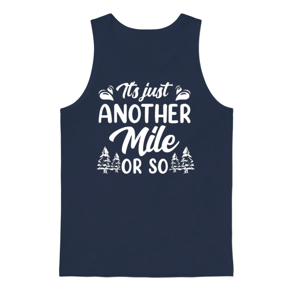 It's Just Another Mile or So Hiking Half Mile Unisex Tank Top - Navy