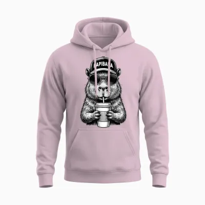 Papibara Vatertag Lustiger Papa Capybara Vater Unisex Hoodie - Light Pink