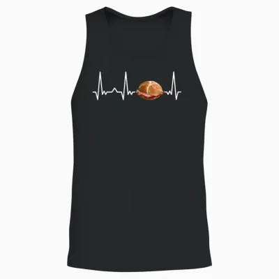Leberkäse Herzschlag Bayern Ecg Leberkas Lebakas T-Shirt, Black Unisex Tank Top - Black