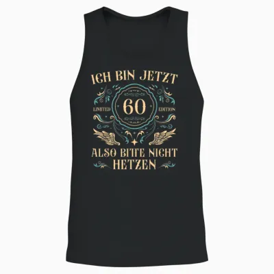 Men's 60 Years Old 60s Dad 60th Birthday T-Shirt, Black Unisex Tank Top - Black