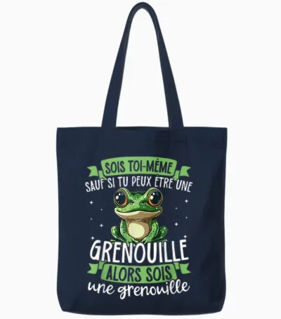 Be Yourself Unless You Can Be a Frog Tote Bags - Navy