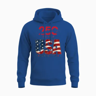 250 Ans De La Liberté 250e Anniversaire Usa Independence Day Unisex Hoodie - Royal