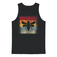 Bee Retro Unisex Tank Top - Black – 1