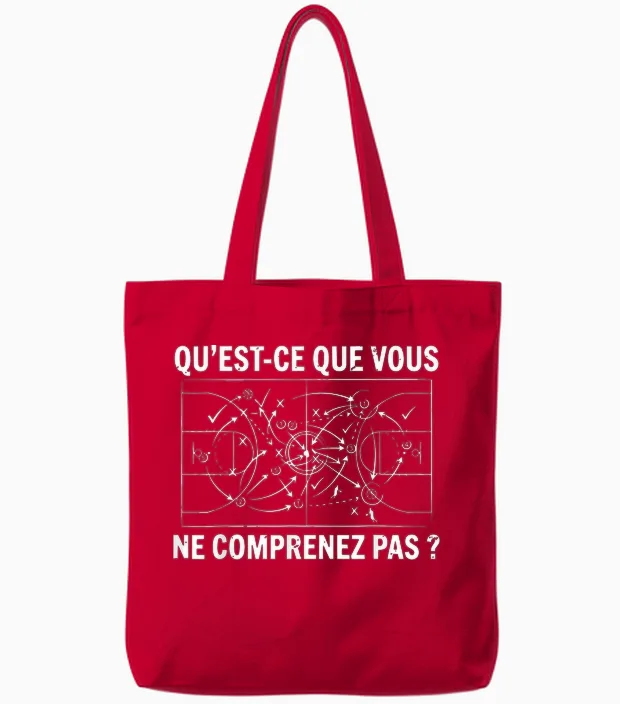 Basket Basketteur Vous Ne Comprenez Pas Joueur De Basketball Tote Bags in Red