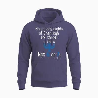 Hanukkah 67 Six Seven Meme Dreidel Jewish Menorah Chanukah Unisex Hoodie - Heather Sport Dark Navy