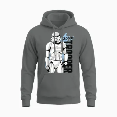 Kids Star Wars Storm Trooper T-Shirt, White, 2 Unisex Hoodie - Graphite Heather